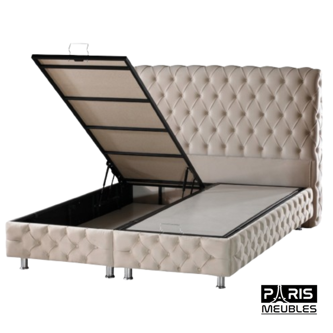 Lit à coffre + matelas ROMANCE